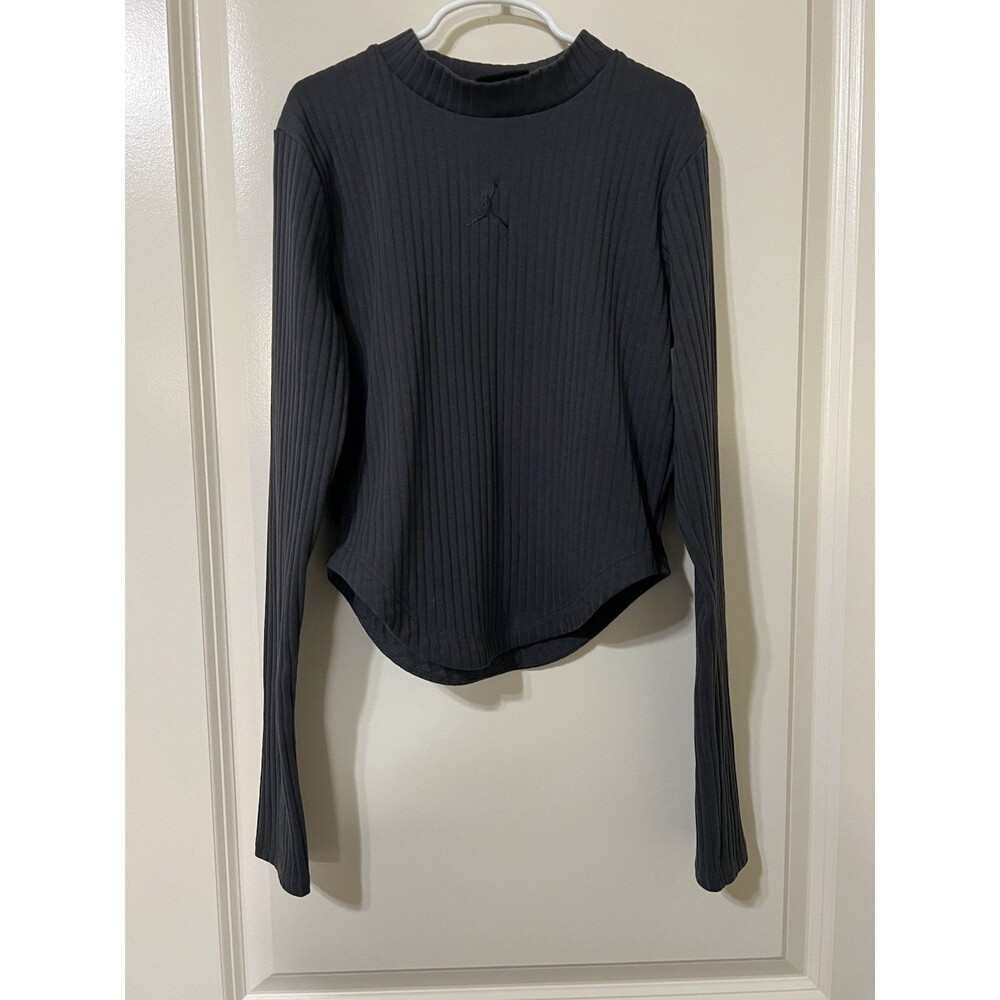 $58 Women's Size S Nike Jordan Ribbed Mock Neck Long Sleeve Knit Top